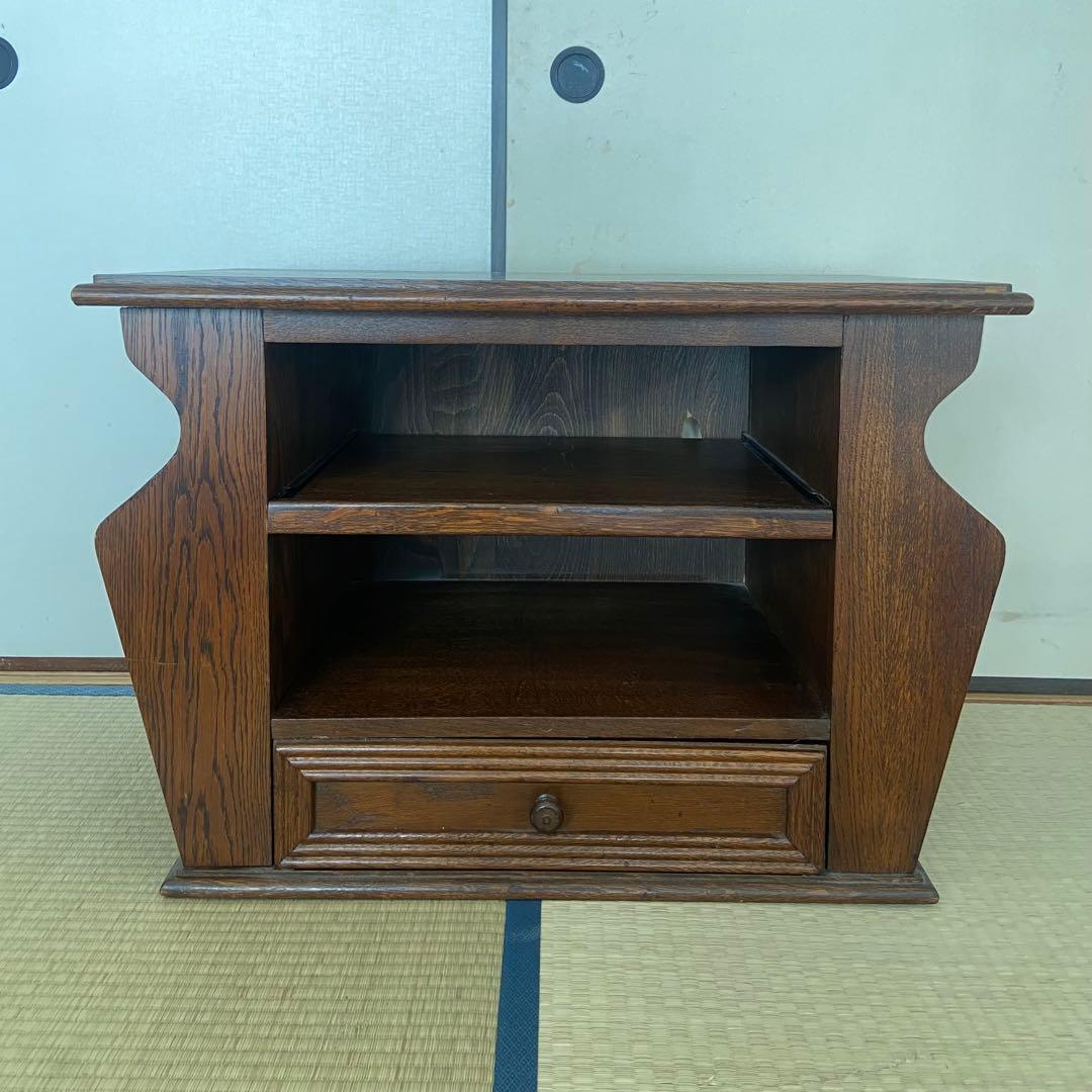 ヴィンテージ ダークブラウン 木製家具 オープンシェルフ テレビ台 ヴィンテージ ダークブラウン 木製家具 オープンシェルフ テレビ台