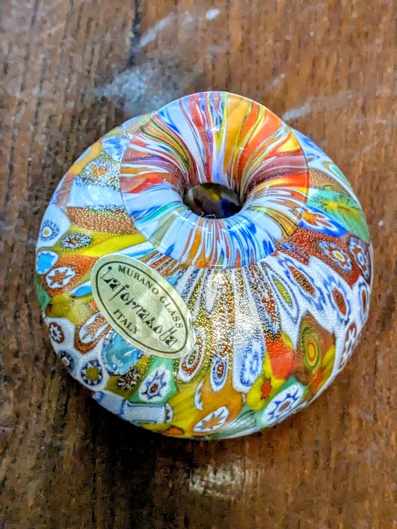 金彩！MURANO ムラーノ ミルフィオリ 花瓶 ベネチアン ガラス - メルカリ