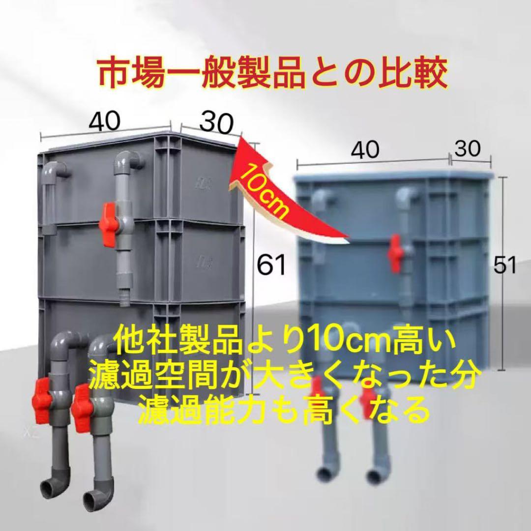 1点限り訳あり特価】 45w水中ポンプ付き水槽池用フィルター 濾過槽