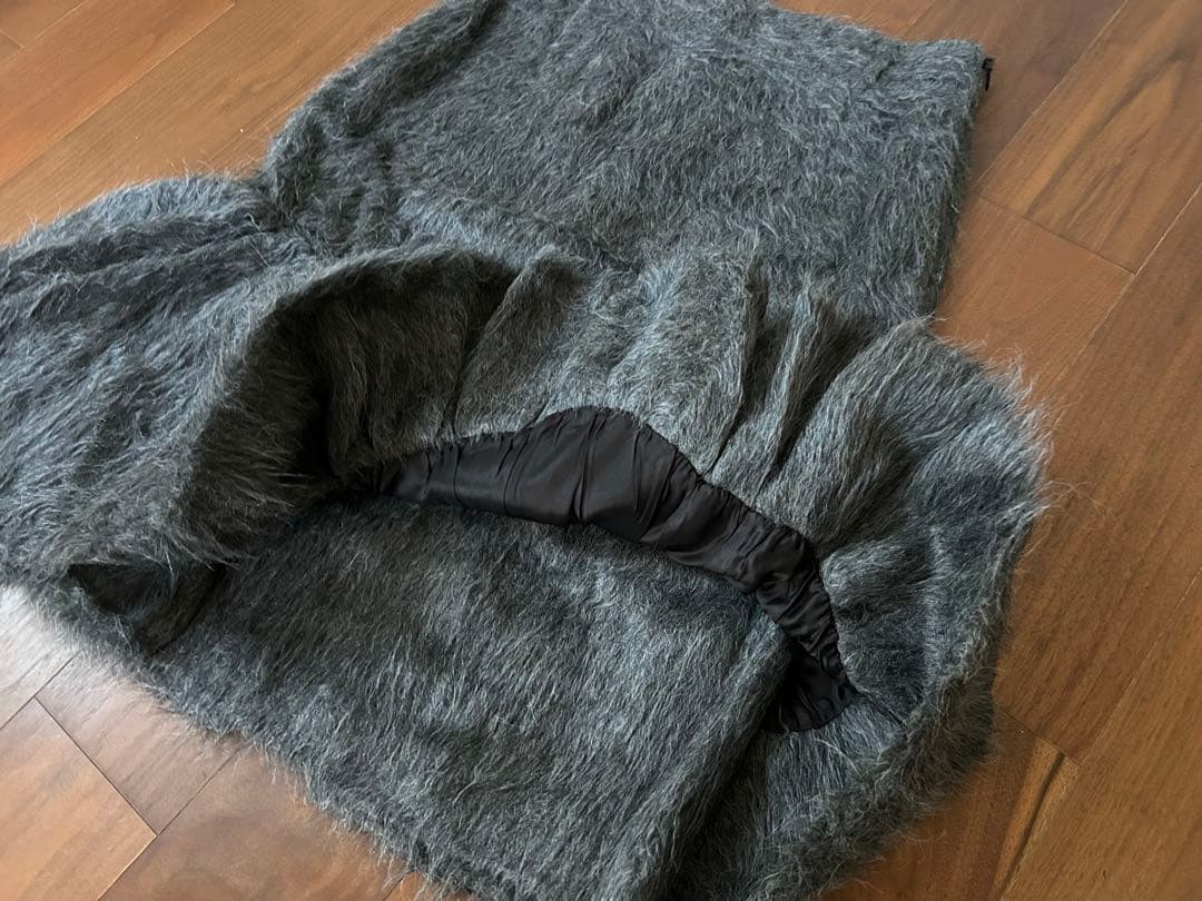 プラダPRADA グレー　アルパカスカート