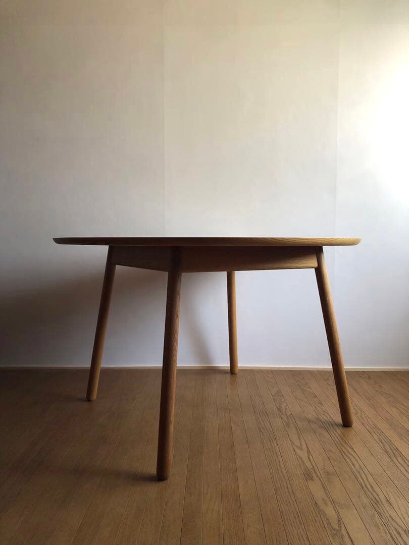 飛騨産業 cobrina コブリナ ダイニングテーブル オーク無垢材 半円 節有