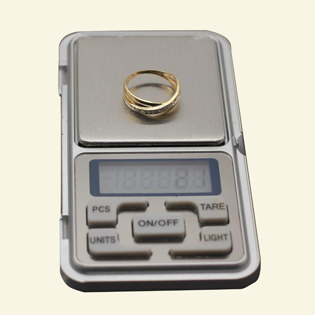 アンティーク】連結三連リング（9K）14号【J27346】