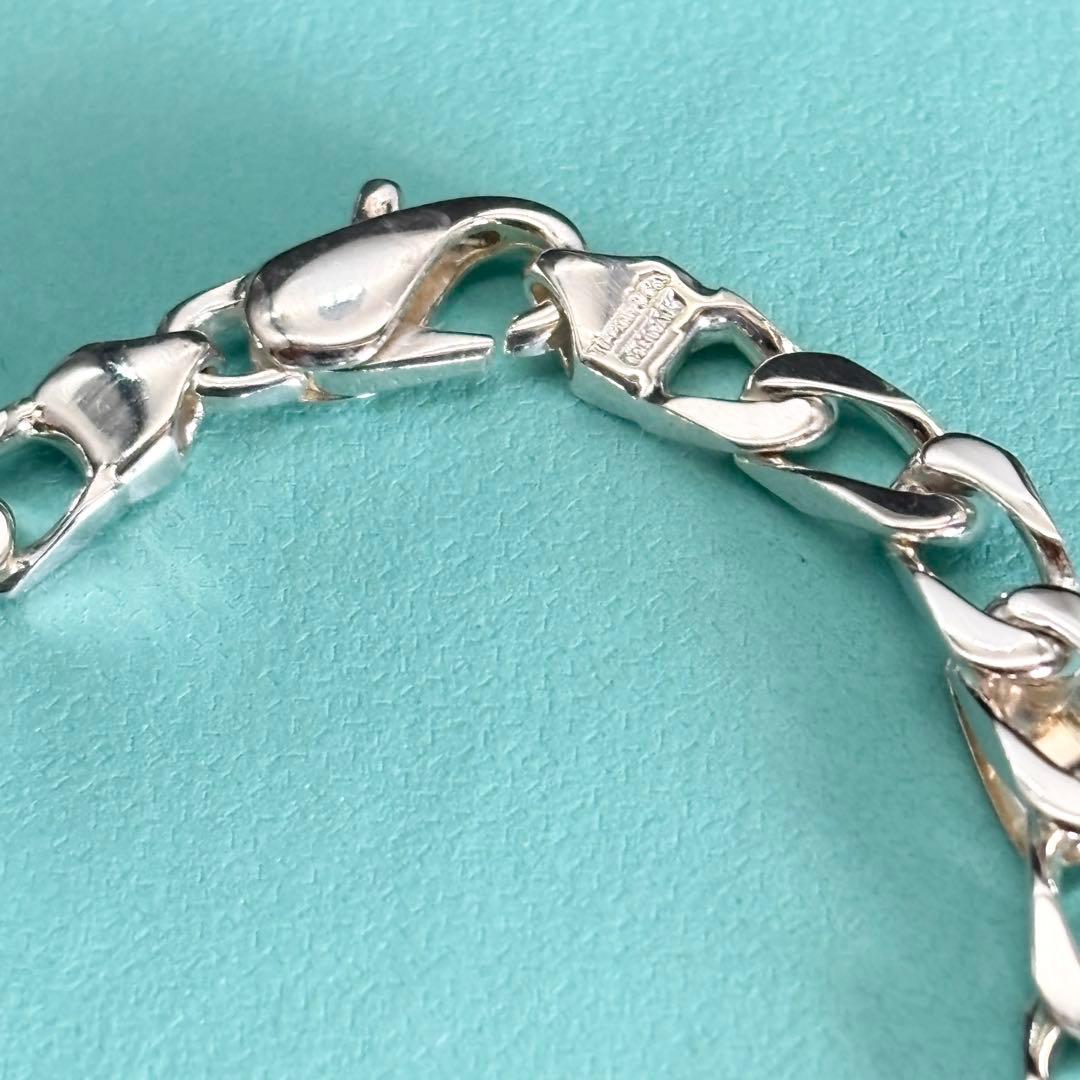 極美品 Tiffany コンビ フィガロ 18金 チェーン ブレスレット