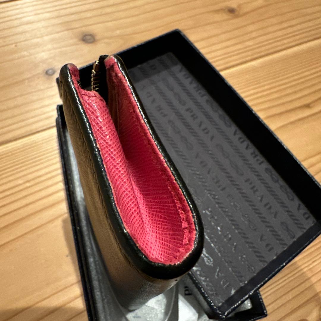 超美品！PRADA ブラック ケース　キーリング付き