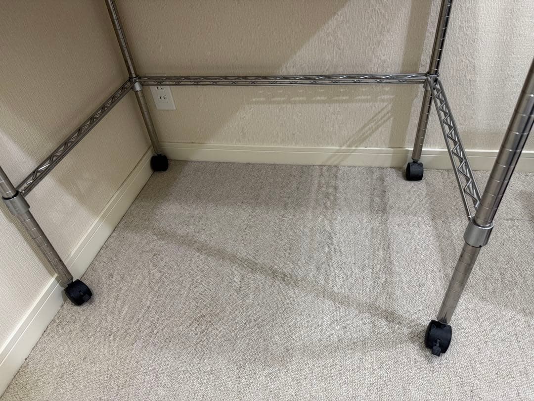 【お値下げ可】Erecta スチール製シェルフ キャスター付きパソコンデスク