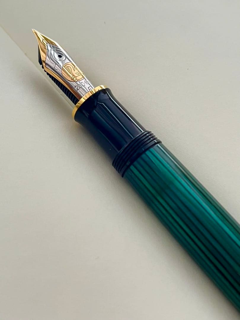 pelican ペリカン　スーベレーン M800 緑縞　20C F 細字