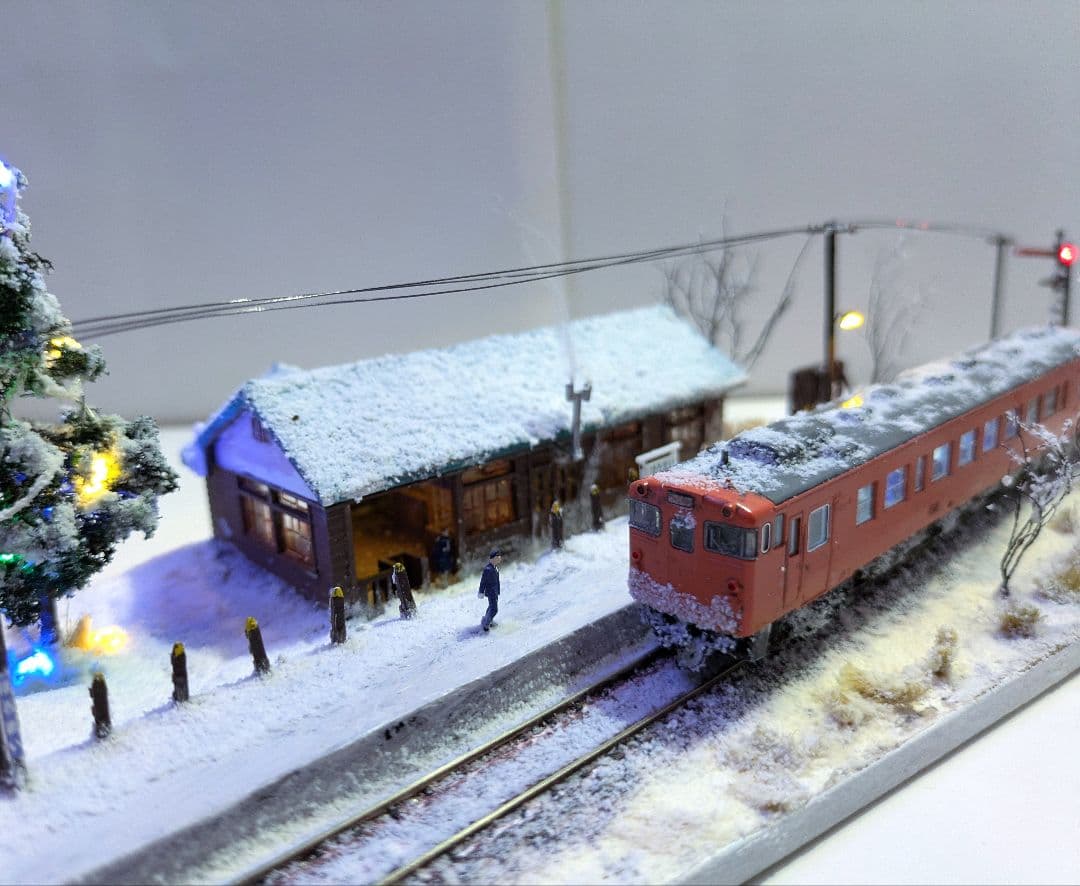 辛*盛様 Ｎゲージ・ジオラマ【鉄道員(ぼっほや)の情景】　※車両付き