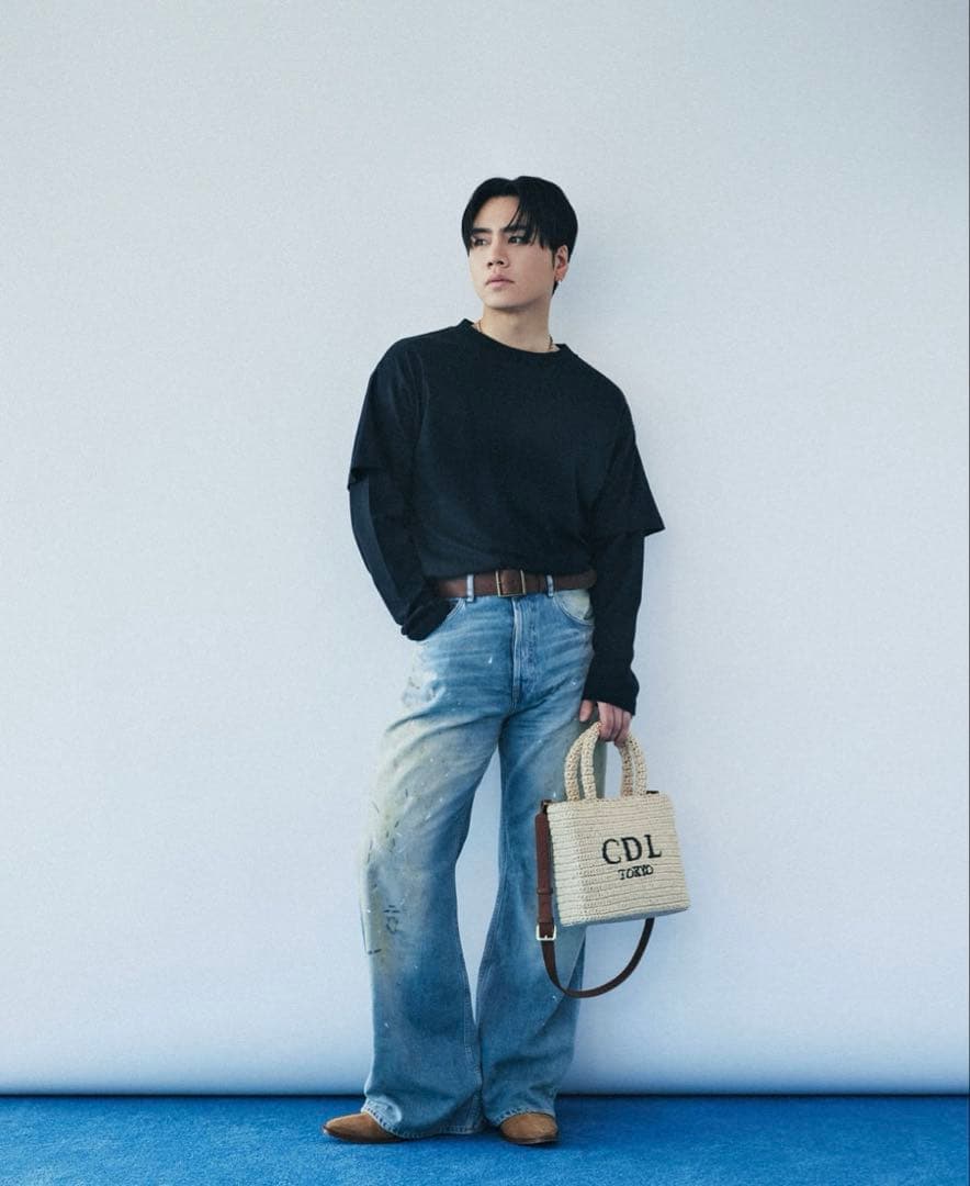 CDL Hand Stitched Mini Basket ベージュ