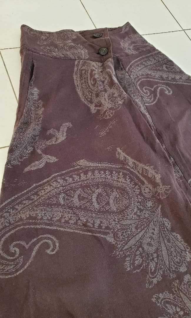 share sprint ブラウン ペイズリー柄 サルエルパンツ