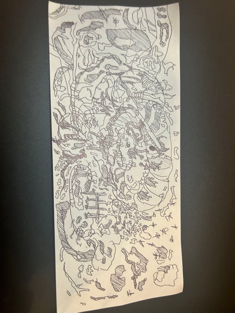 ボールペン画『涙ドラゴン』