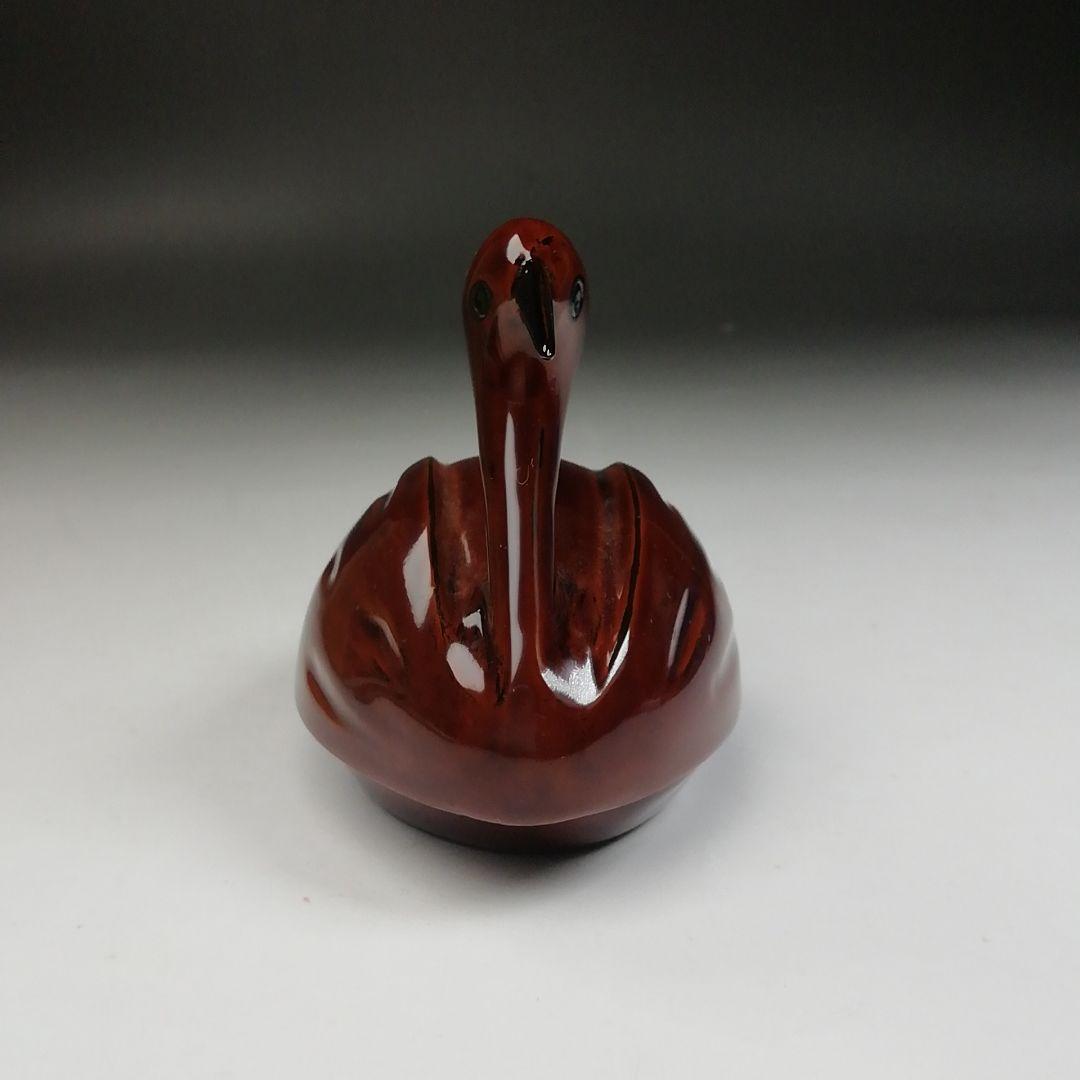 W13 香合 『輪島乾漆造り 鶴香合 壱』『塗師 川岸充雅 造』 共箱 茶道具