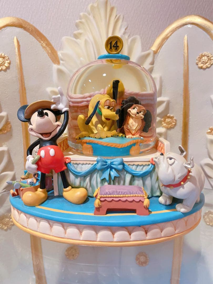 激レア ミッキーの愛犬 スノードーム スノーグローブ オルゴール
