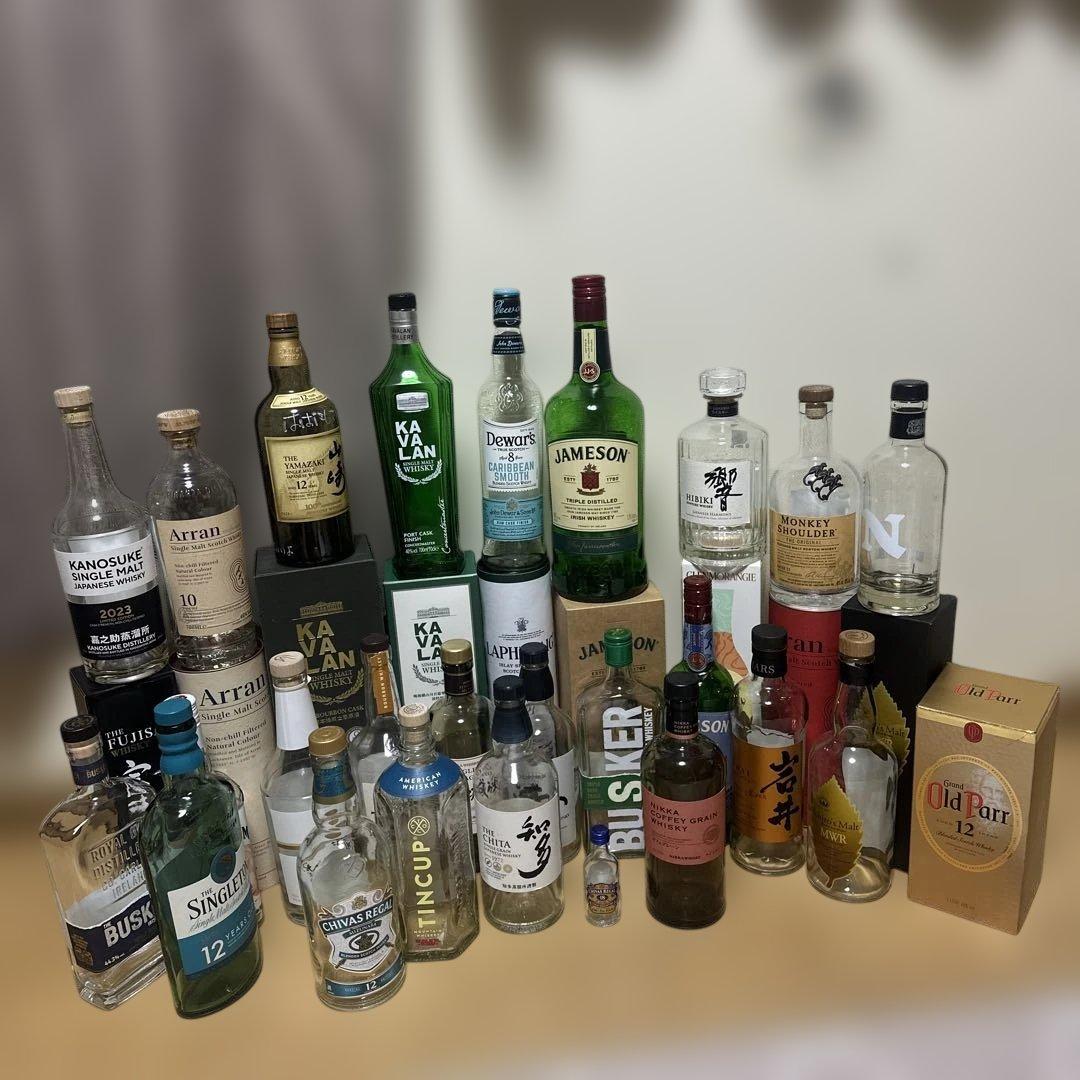 ウイスキー空き瓶コレクション（カバラン、山崎他） - メルカリ