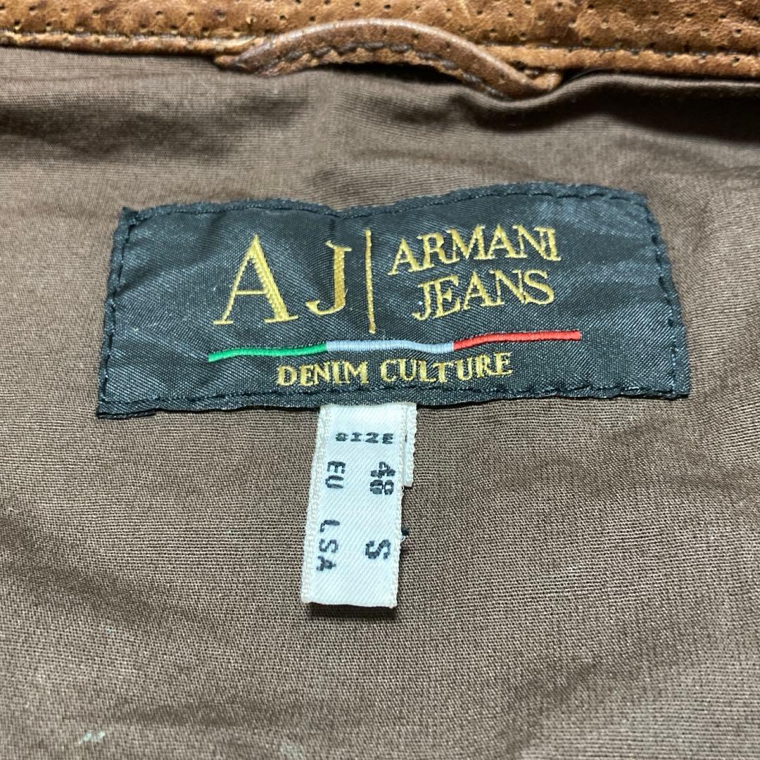 再々値下げ】ARMANI JEANS 本革シングルライダースジャケット 48