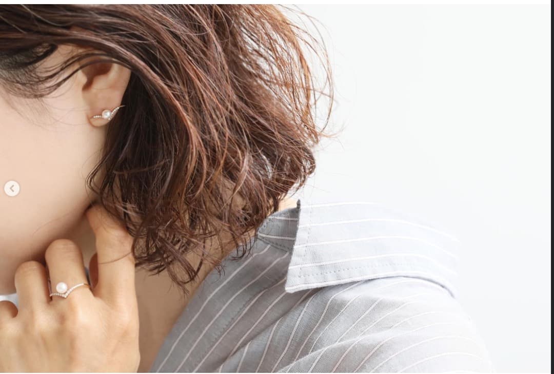 本日限定値　美品 K10+アコヤ真珠+ダイヤモンド リング(Lilas)