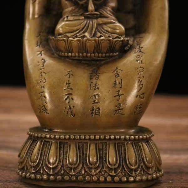 銅器 心経仏手観音 仏堂 茶台 書架 装飾品 工芸品 置物
