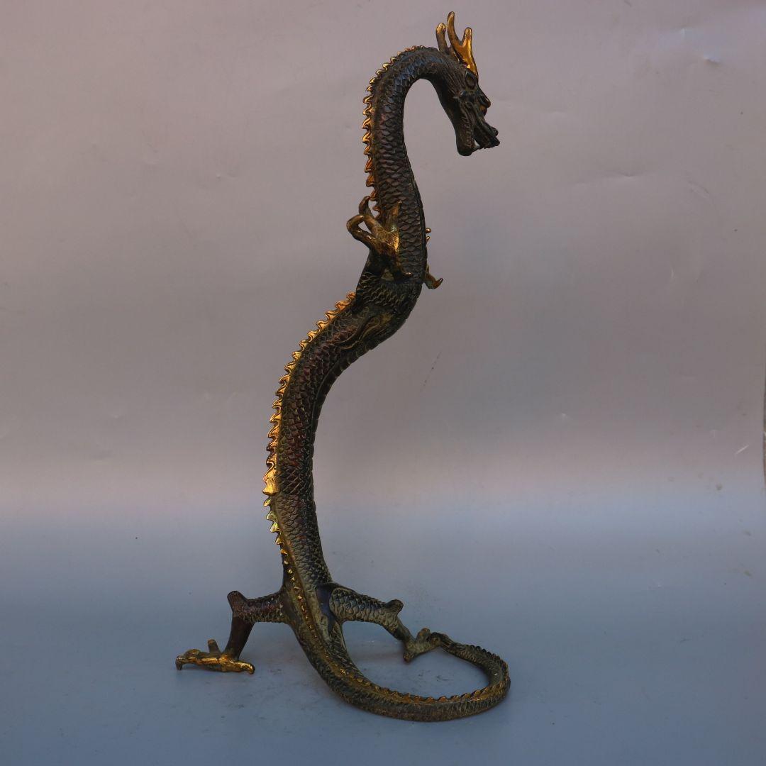 銅 重工 ドラゴン 装飾品 工芸品 美術品 置物