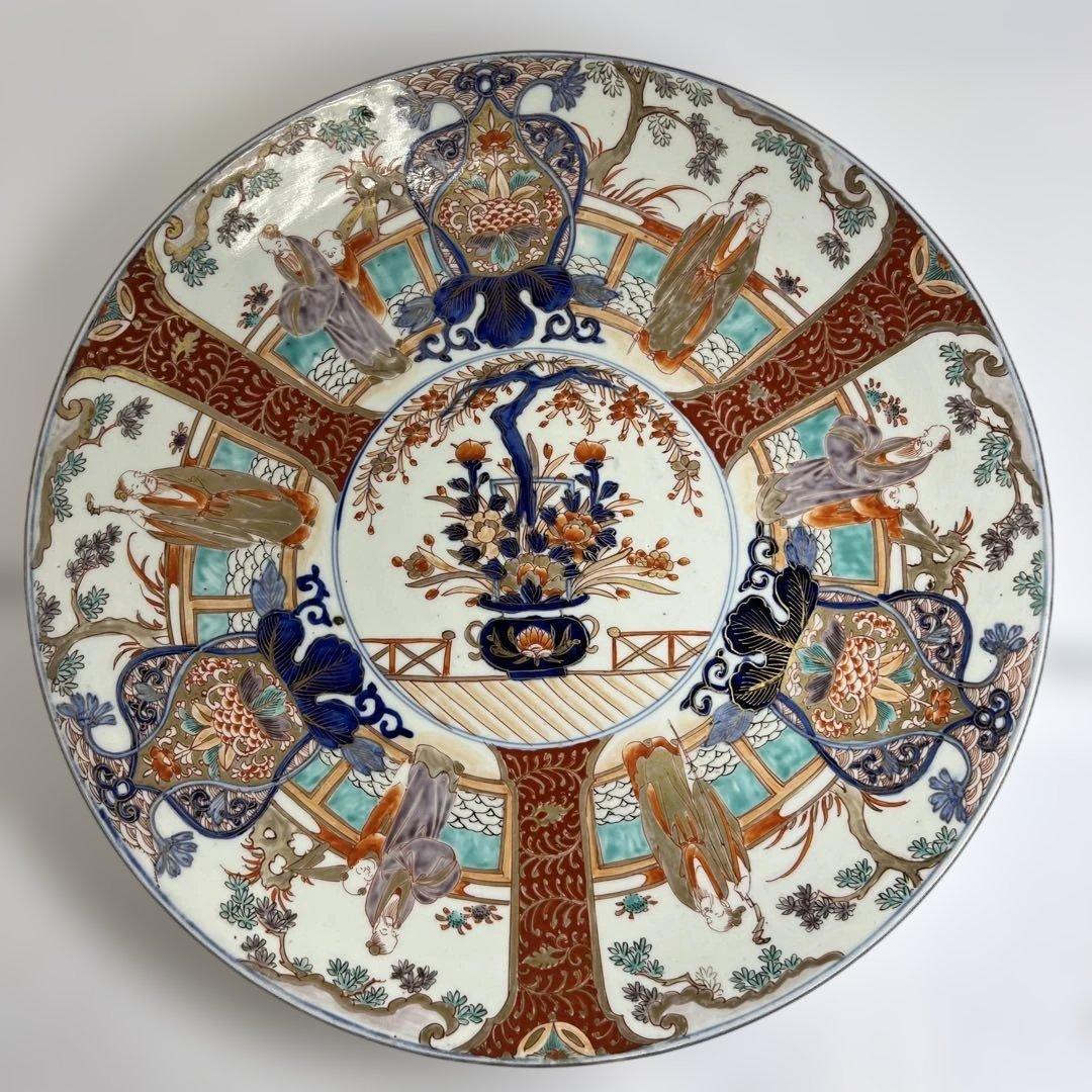 古伊万里 極彩色大皿 幅45.5cm 東K8-0202⑤ タトコ - メルカリ