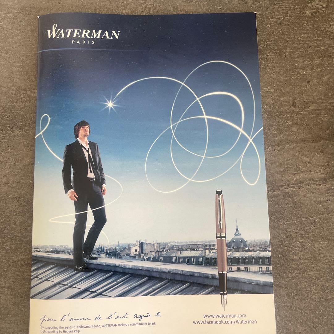 伊勢丹購入Waterman ボールペン カレン ケース付き ウォーターマン 黒