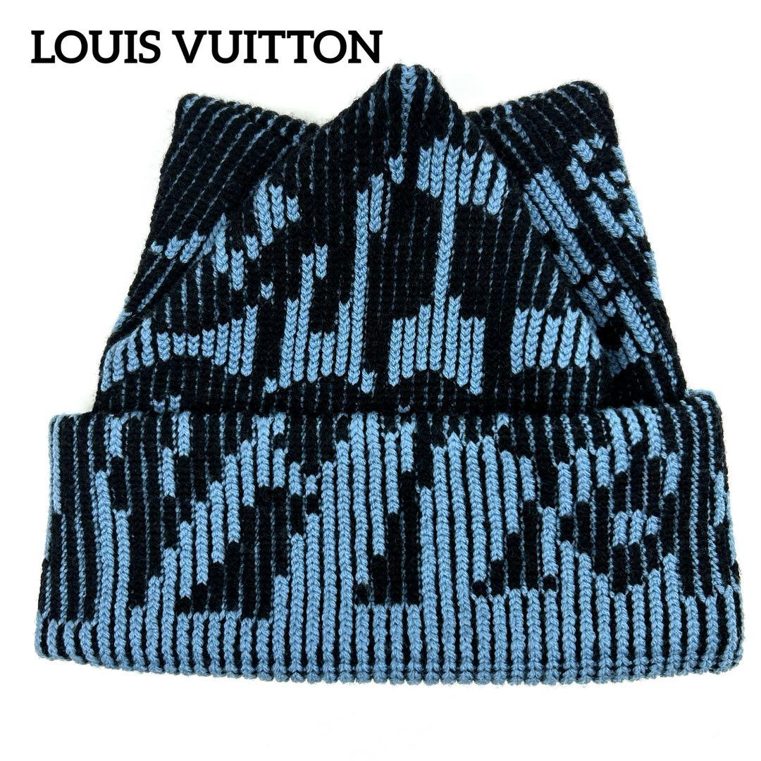 LOUIS VUITTON フラワーモチーフ ニットキャップ ビーニー