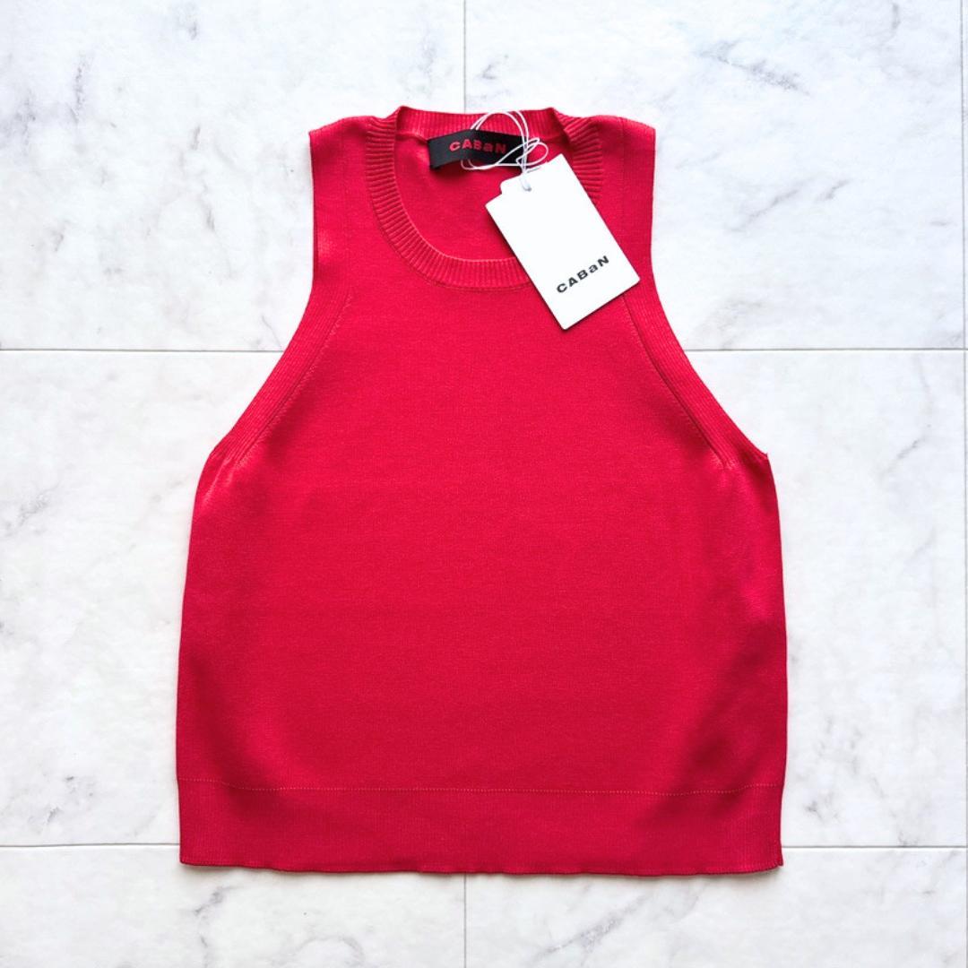 新品　CABaN　キャバン 　22SS 綿ポリ　アメリカンスリーブ　ノースリーブ