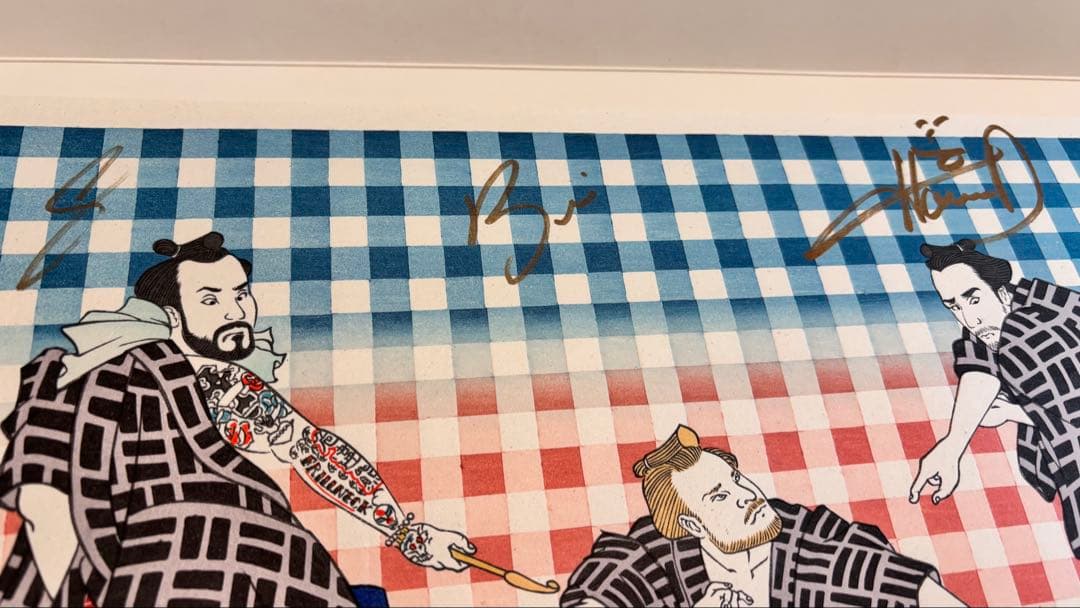 浮世絵木版画 Backstreet Boys 裏街路五人衆200部限定サイン入り