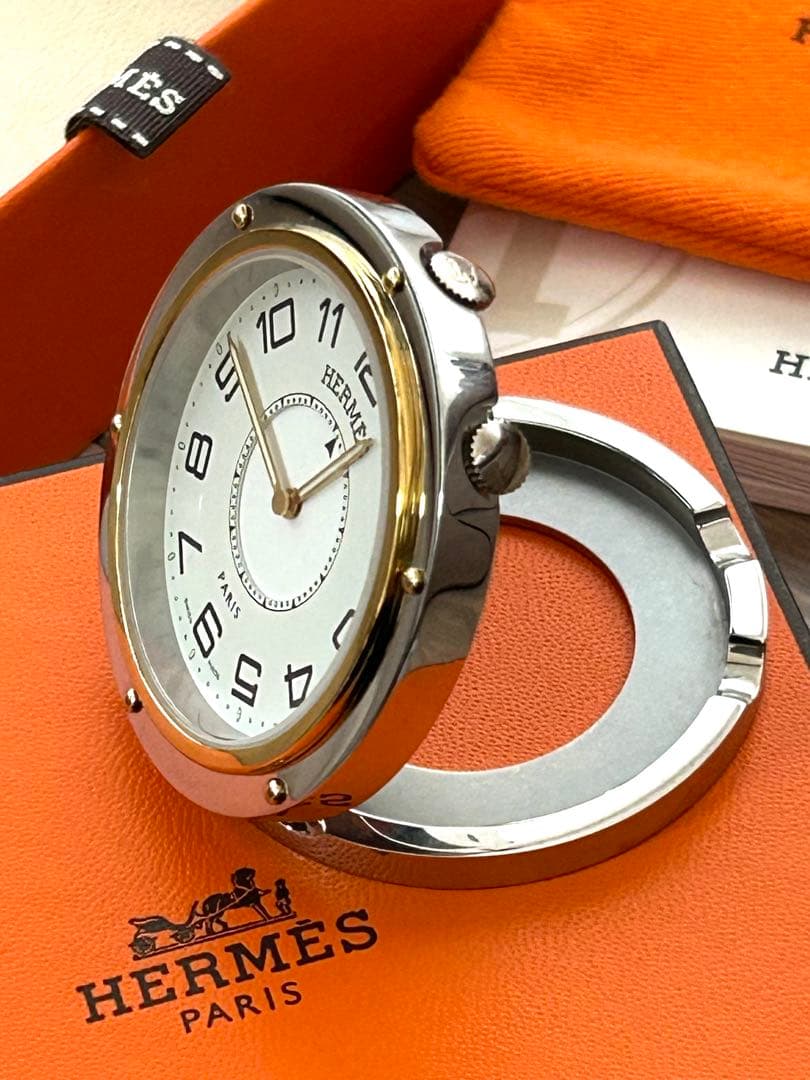 美品☆エルメス HERMES置時計 PE-CL1.540 クリッパー リーベル - メルカリ