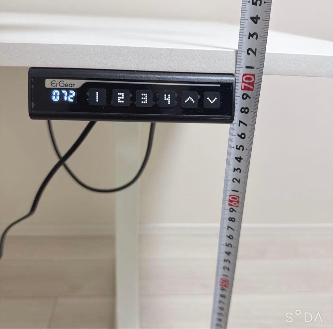 ErGear 電動 デスク 160×70×72-118cm ホワイト 昇降
