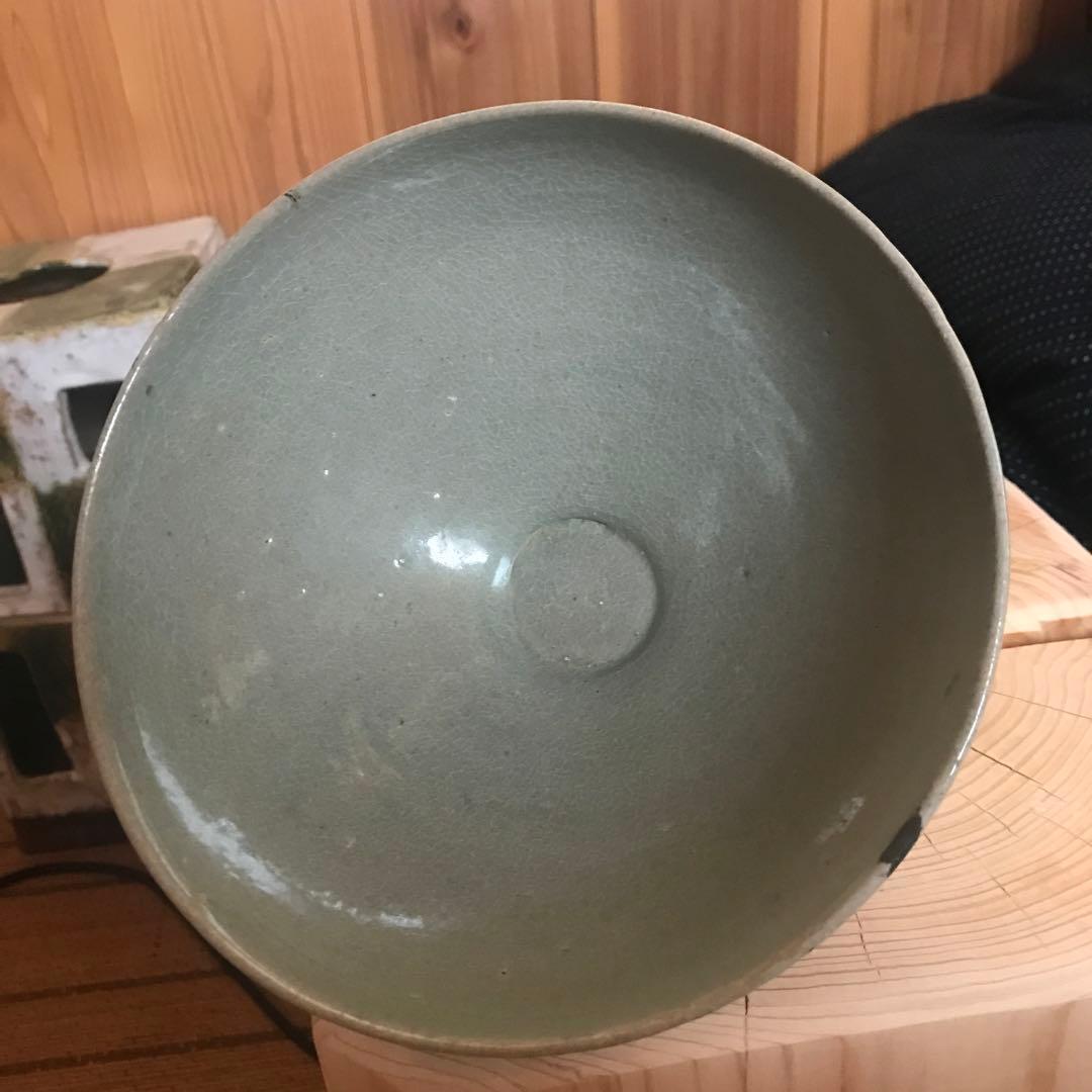高麗青磁茶碗 蓮弁紋 李朝 高麗 茶道具