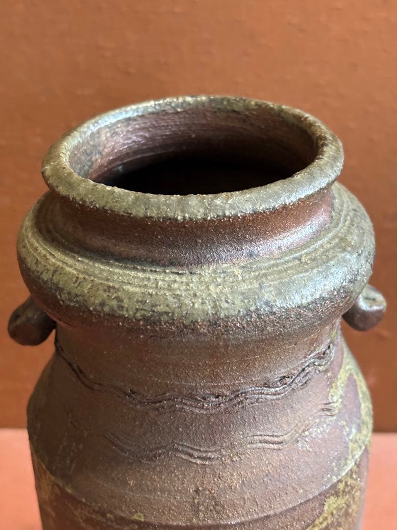 幻の窯 泥走舎(走泥舎)田土灰釉捻三筋彫