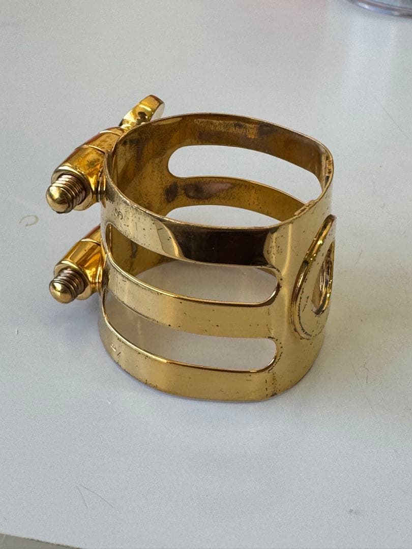 Woodstone アルトサックス用 金メッキ リガチャー セルマー