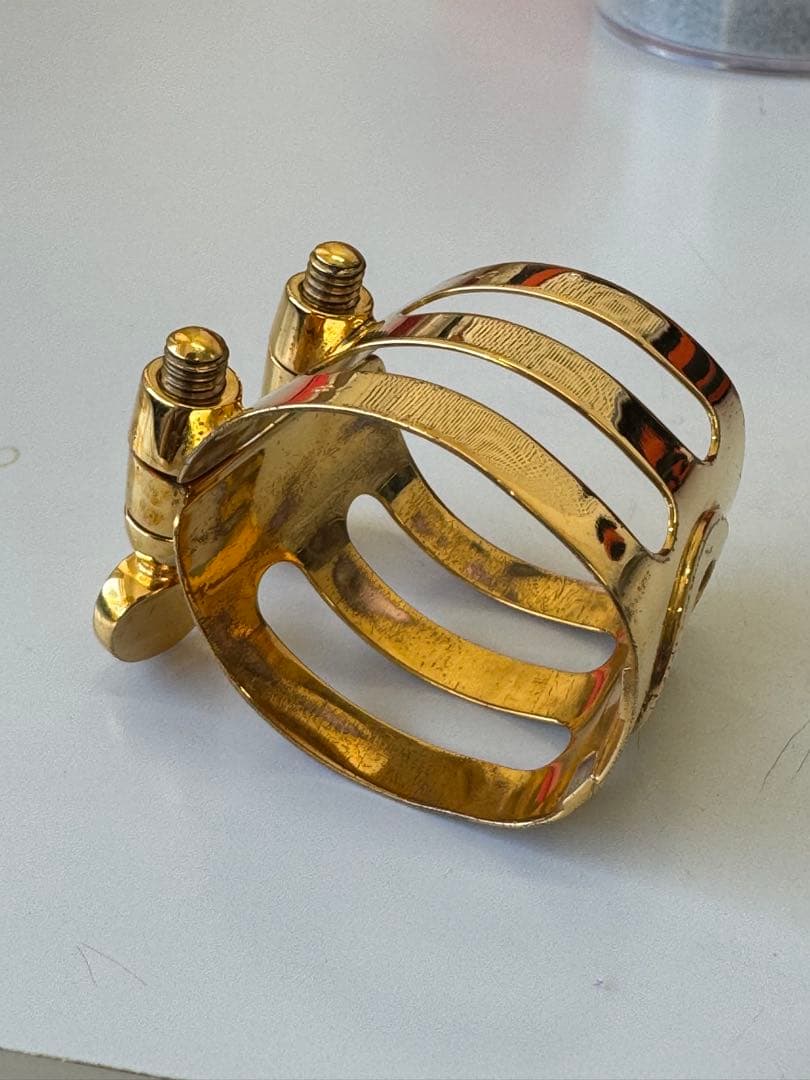 Woodstone アルトサックス用 金メッキ リガチャー セルマー