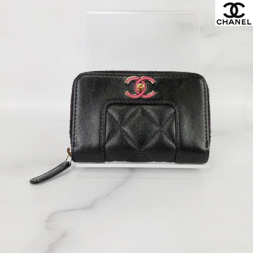 超美品　CHANEL　マドモアゼル　マトラッセ　カードケース