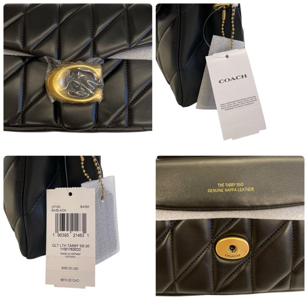 【新品】COACH/コーチ/タビー/キルティング/ショルダーバッグ/黒/2way