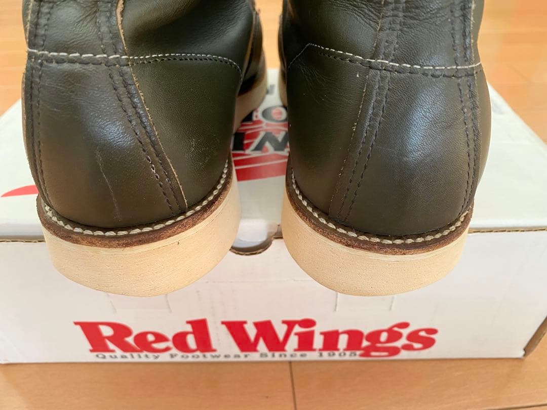 90s レッドウイングredwing 8180 緑 四角犬タグ US8 1/2