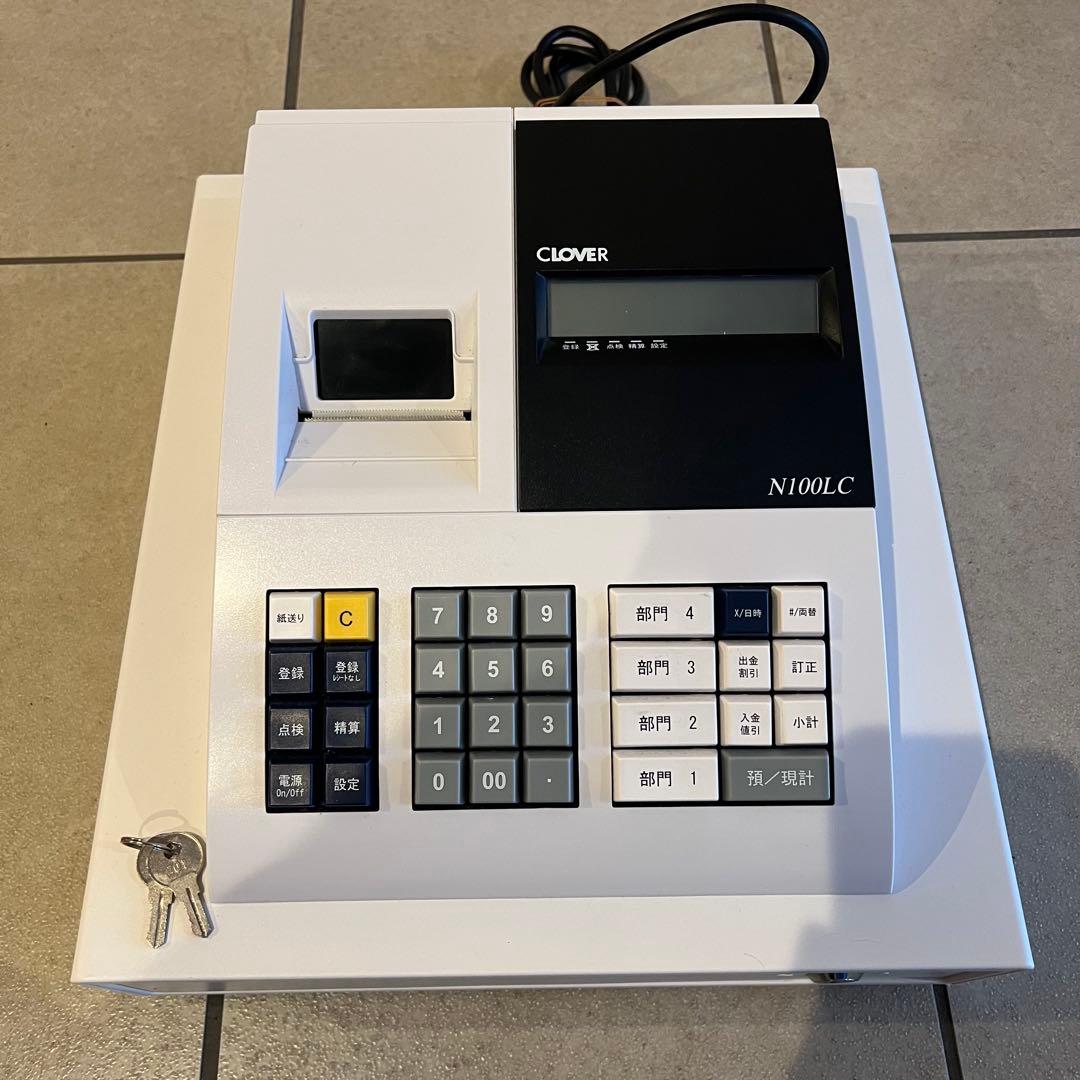 ロール紙18個付】美品 レジスター N100LC クローバー電子 CLOVER