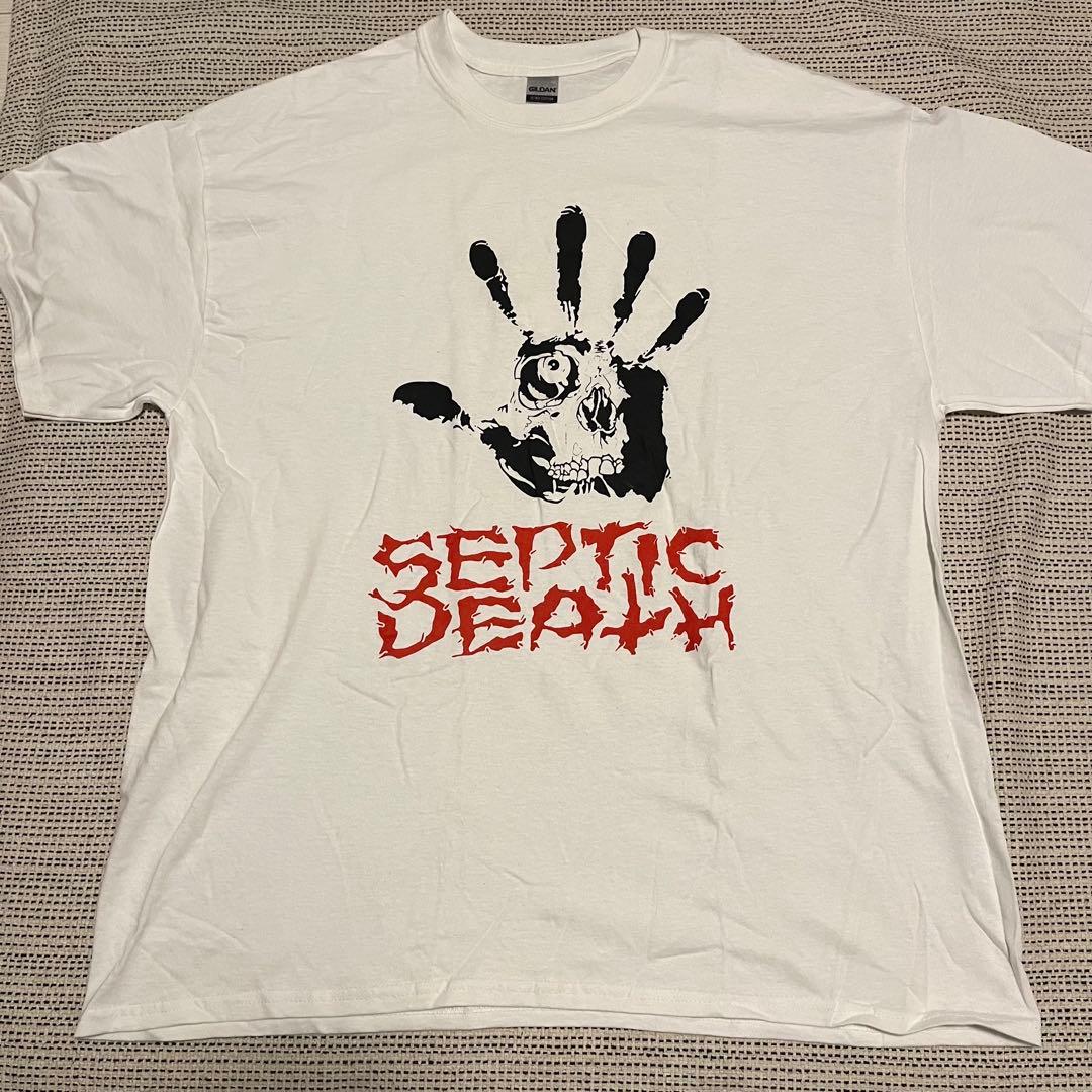 pushead Tシャツ パスヘッド septic death zorlac 白