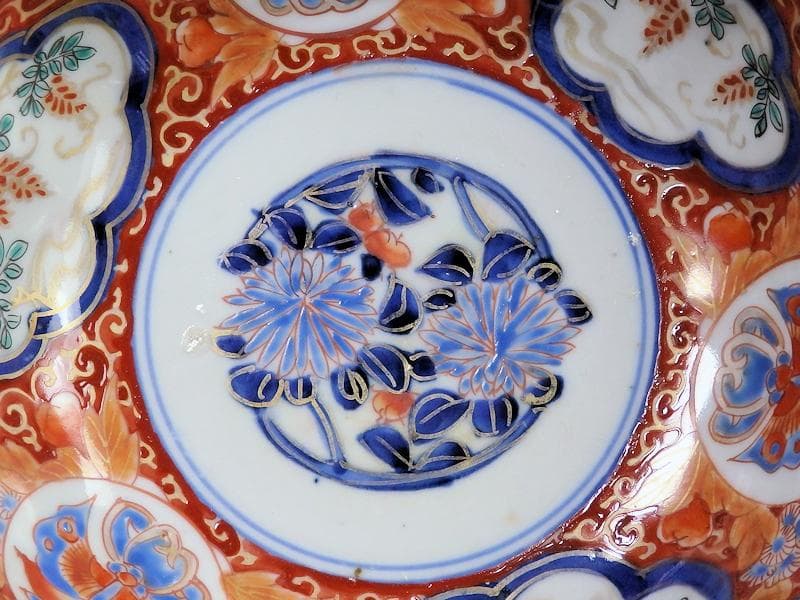 古伊万里 色絵 窓絵 藤に蝶 菊の図 膾皿 5客 C202AS-CWv - メルカリ