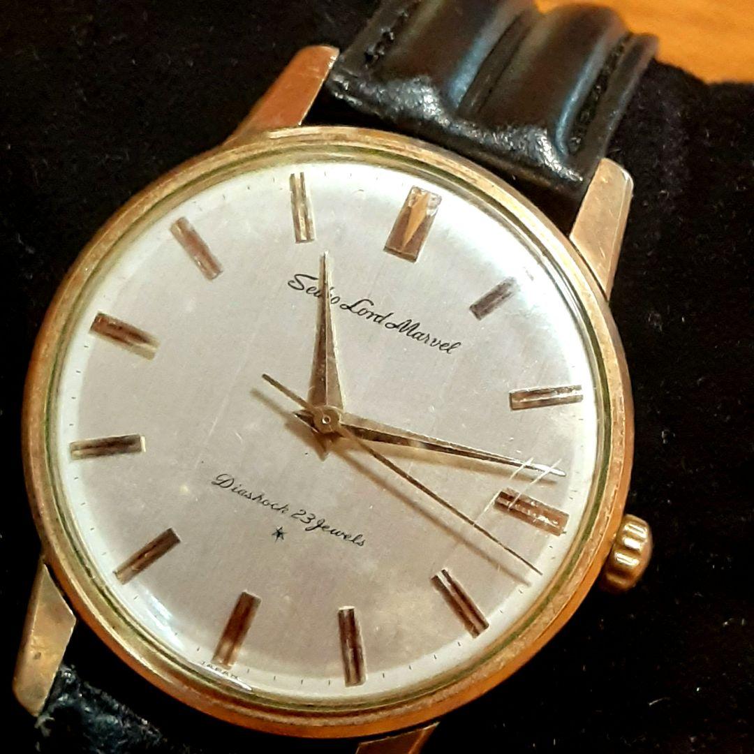 セイコー　ロードマーベル　初期 ADダイヤル　14KGF　手巻きメンズ腕時計