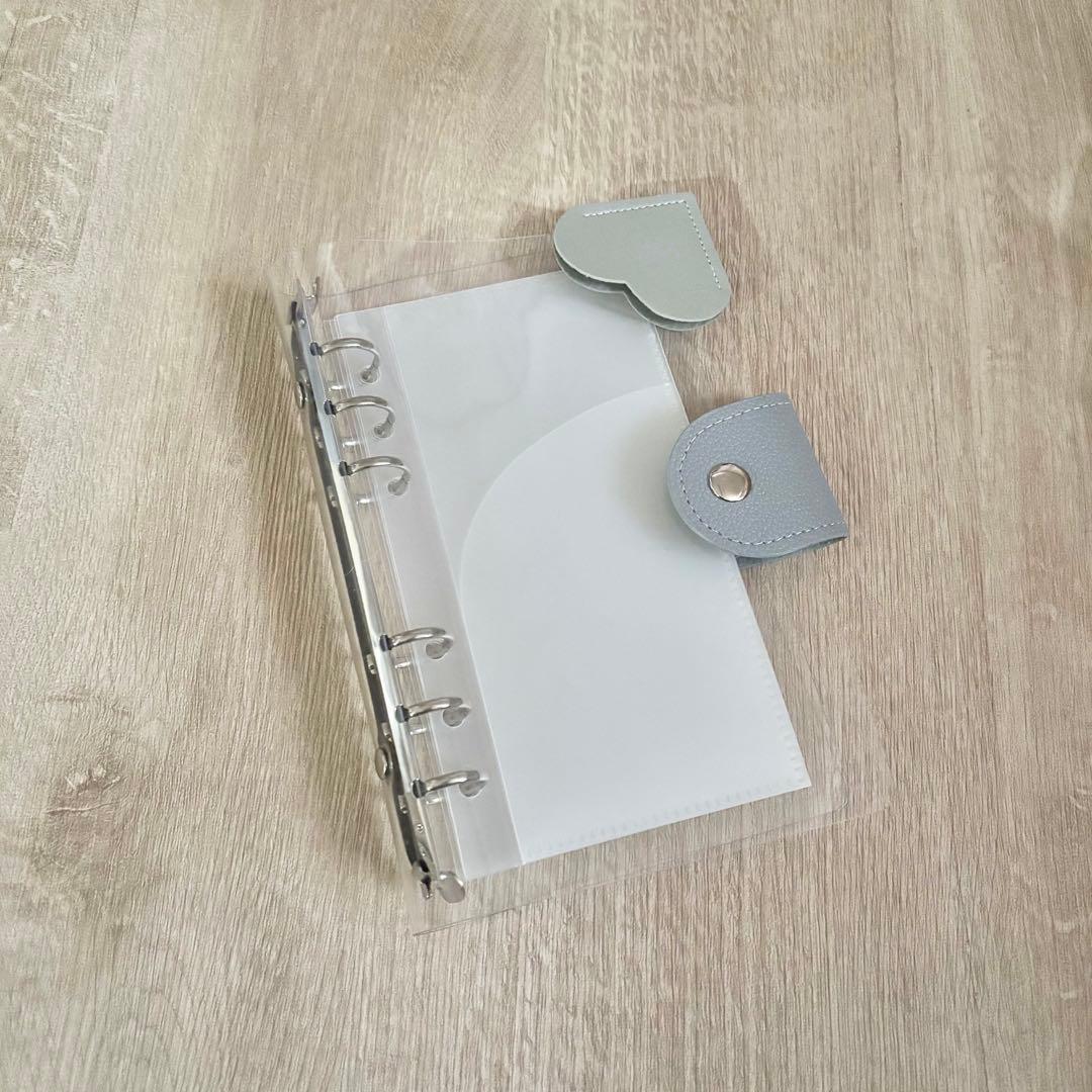 アクリルバインダー A6 リフィル5枚 韓国 貯金 saving グレー - メルカリ
