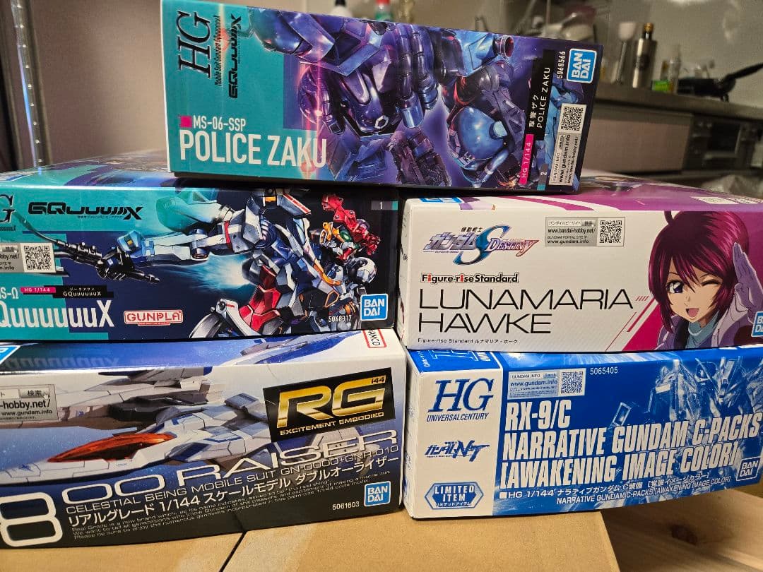 RG、HG含むガンプラ5点セット