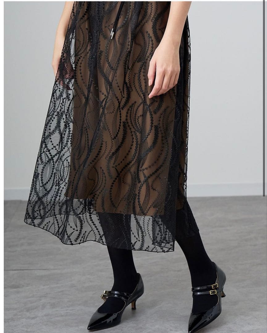 アナイ サイズ38 ホリデーコレクション　ラメチュールスタンド ワンピース