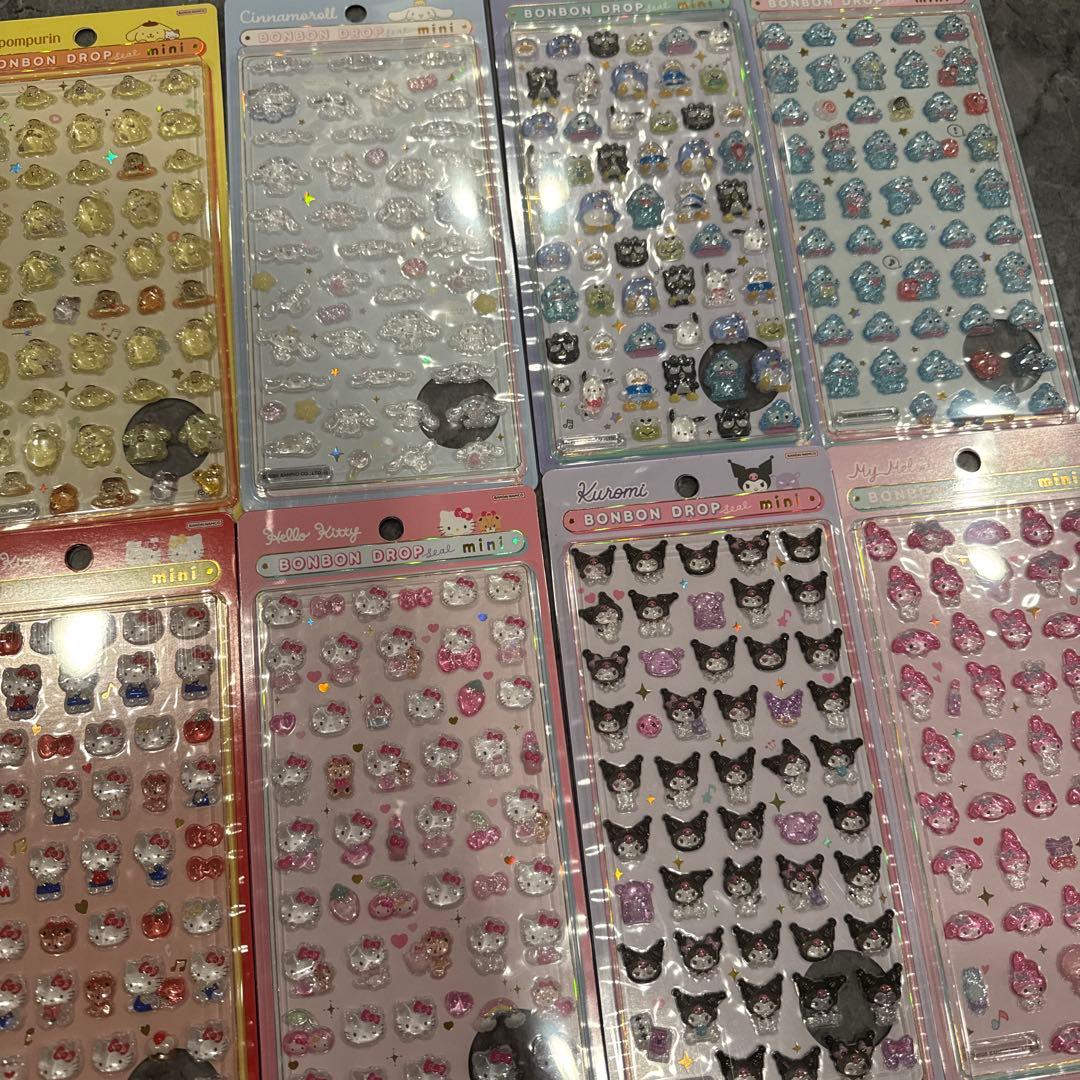 ボンボンドロップシール　ミニ　サンリオ　8点セット　コンプリート　正規品