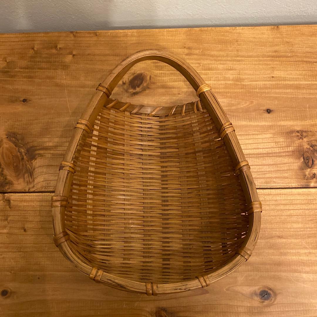 片口 竹ざる 手編み 昭和レトロ 竹細工 - メルカリ