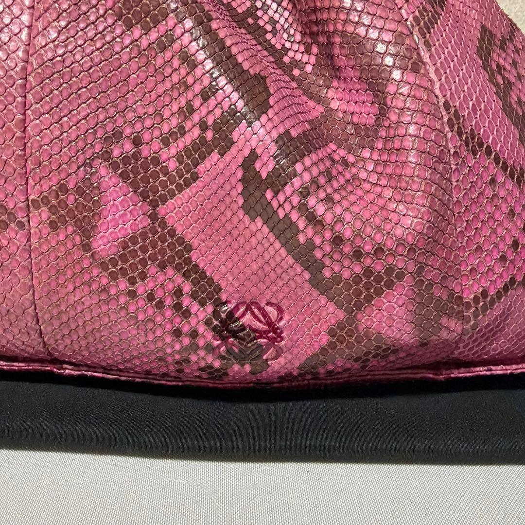 超希少 LOEWE VINTAGE PINK Python フラメンコ バッグ