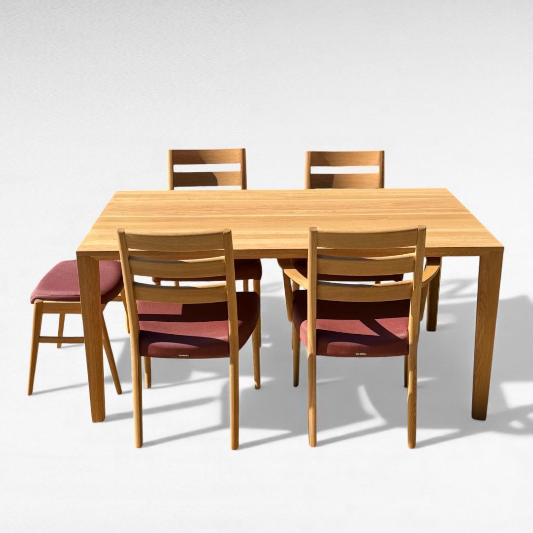 ⑥カリモク DT8411 日本製オーク テーブル　150cm 　単品購入可能