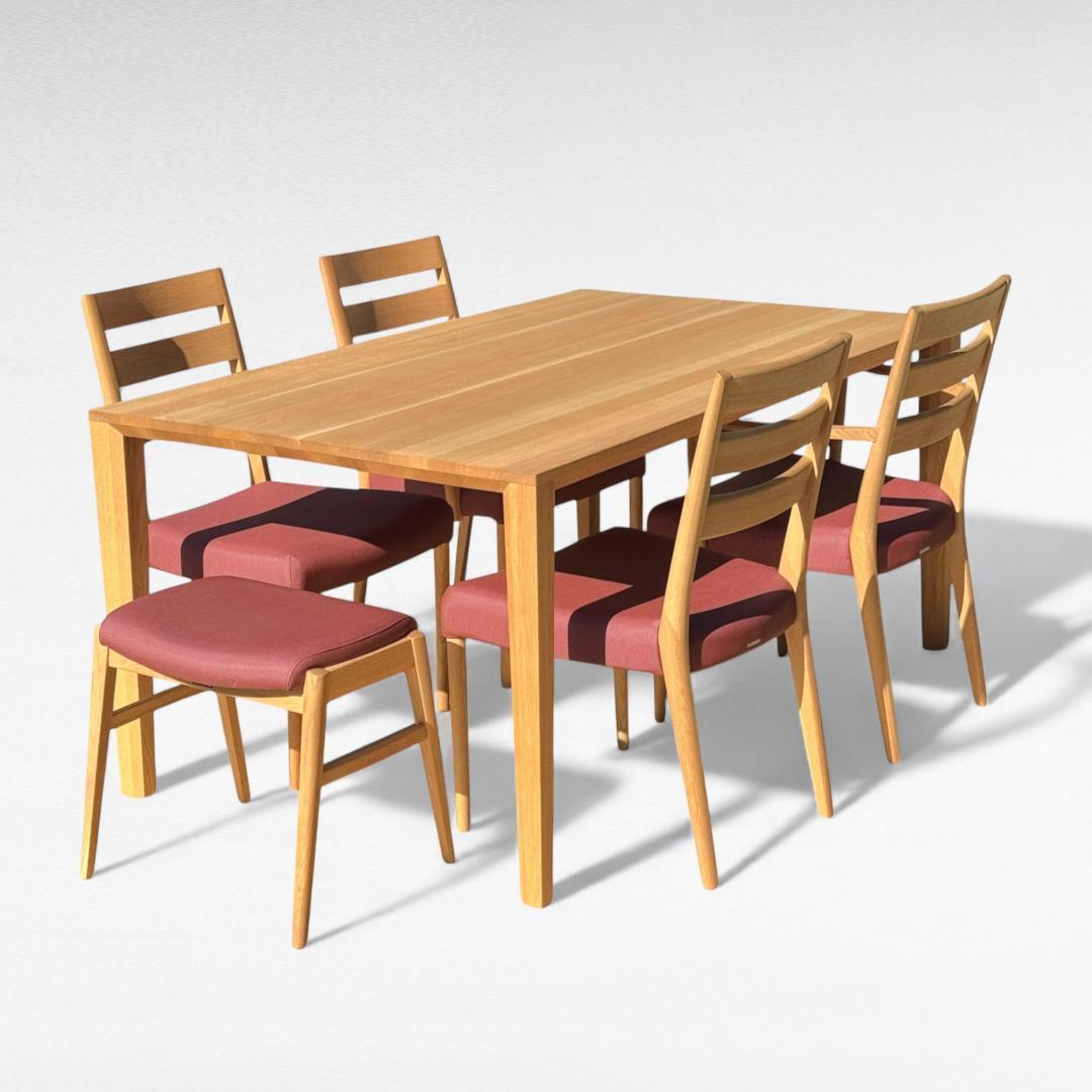 ⑥カリモク DT8411 日本製オーク テーブル　150cm 　単品購入可能