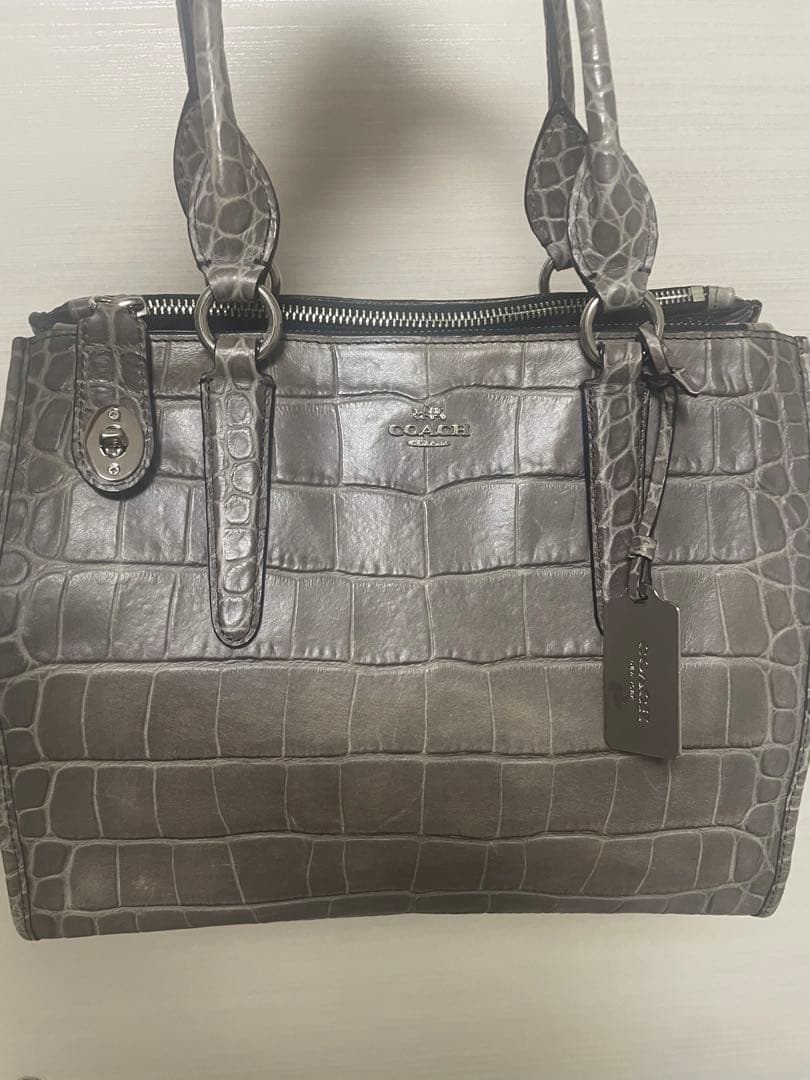 美品☆COACH☆バッグ☆本革☆グレー