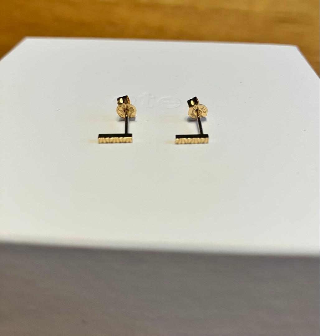 ete/エテ 】美品 K18YG クレール トライアングルカット ピアス