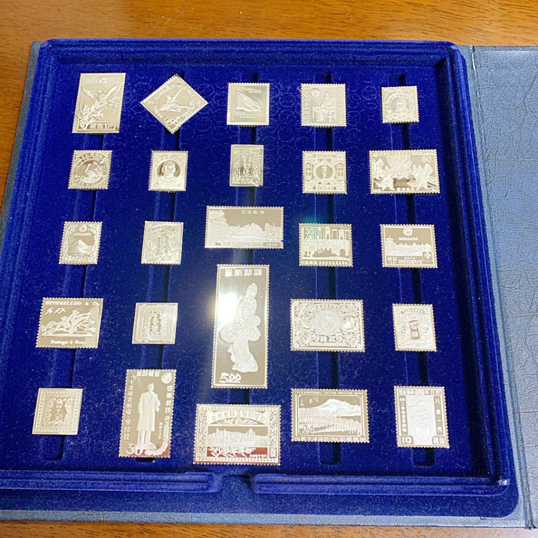 国際郵便局長協会発行 日本の偉大な切手 公式銀製プルーフコレクション